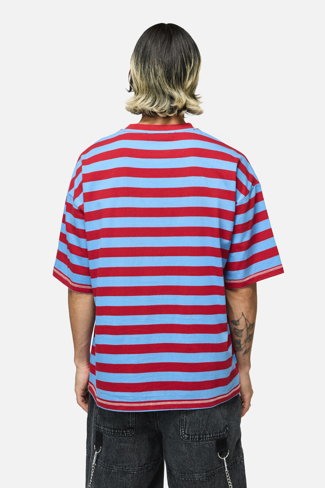 Dangerfield NZ - Alchemy Stripe Tee - blue-red