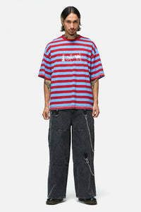 Dangerfield NZ - Alchemy Stripe Tee - blue-red