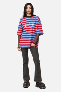 Dangerfield NZ - Alchemy Stripe Tee - blue-red
