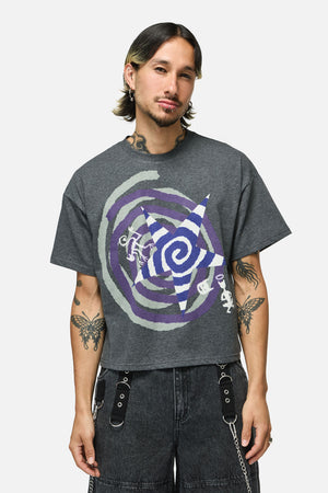 Dangerfield NZ - Spiralling Boxy Tee - grey