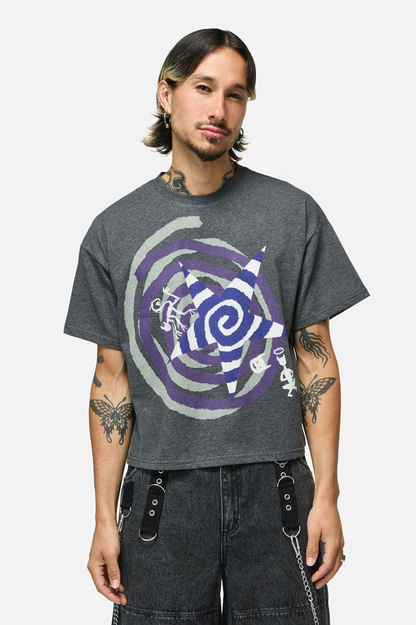 Dangerfield NZ - Spiralling Boxy Tee - grey
