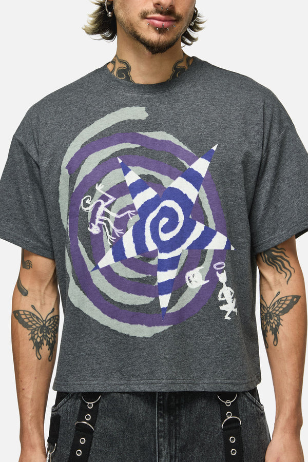 Dangerfield NZ - Spiralling Boxy Tee - grey