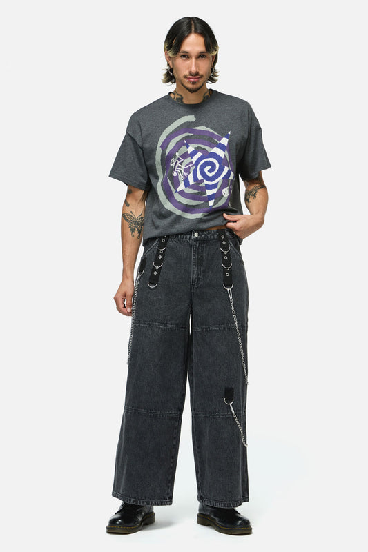 Dangerfield NZ - Whirl Denim Wide Leg Cargo - black