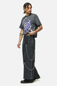Dangerfield NZ - Whirl Denim Wide Leg Cargo - black