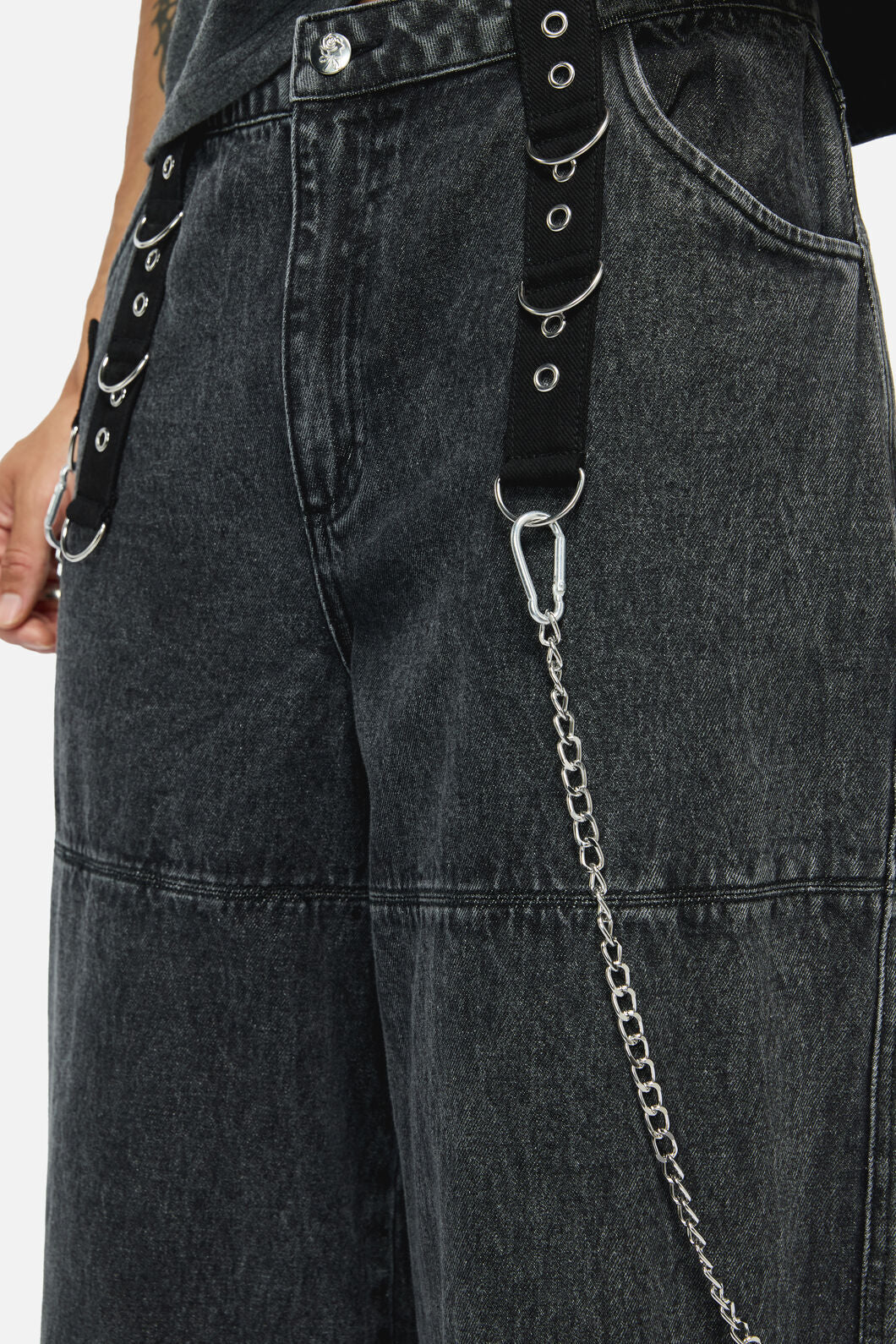 Dangerfield NZ - Whirl Denim Wide Leg Cargo - black