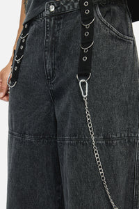 Dangerfield NZ - Whirl Denim Wide Leg Cargo - black