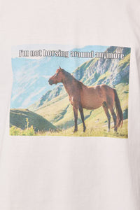 Dangerfield NZ - Not Horsing Around Tee - white
