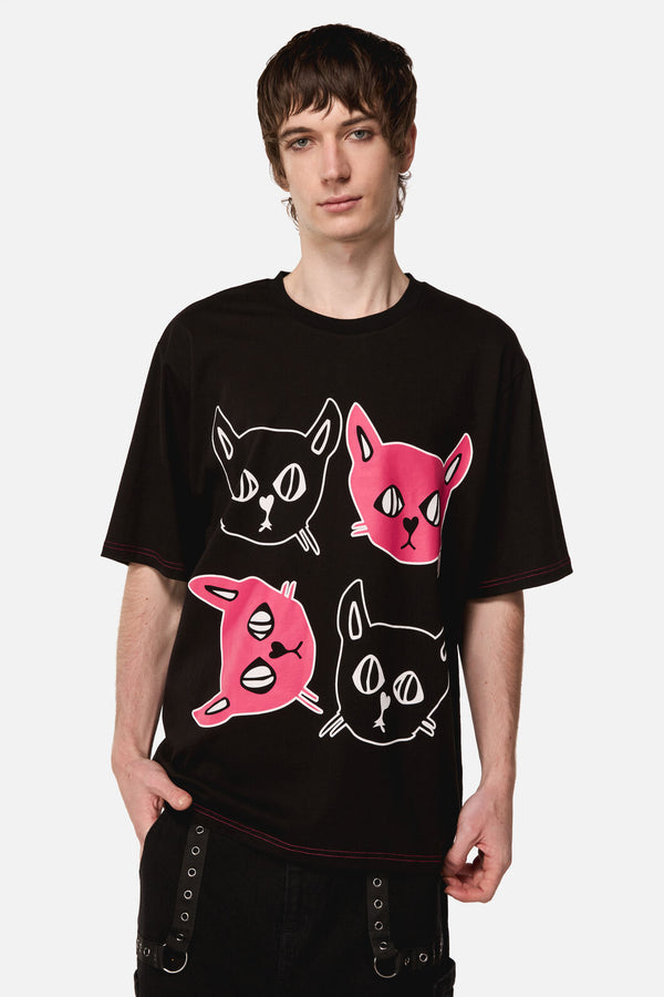 Dangerfield NZ - Atomic Cat Tee - black