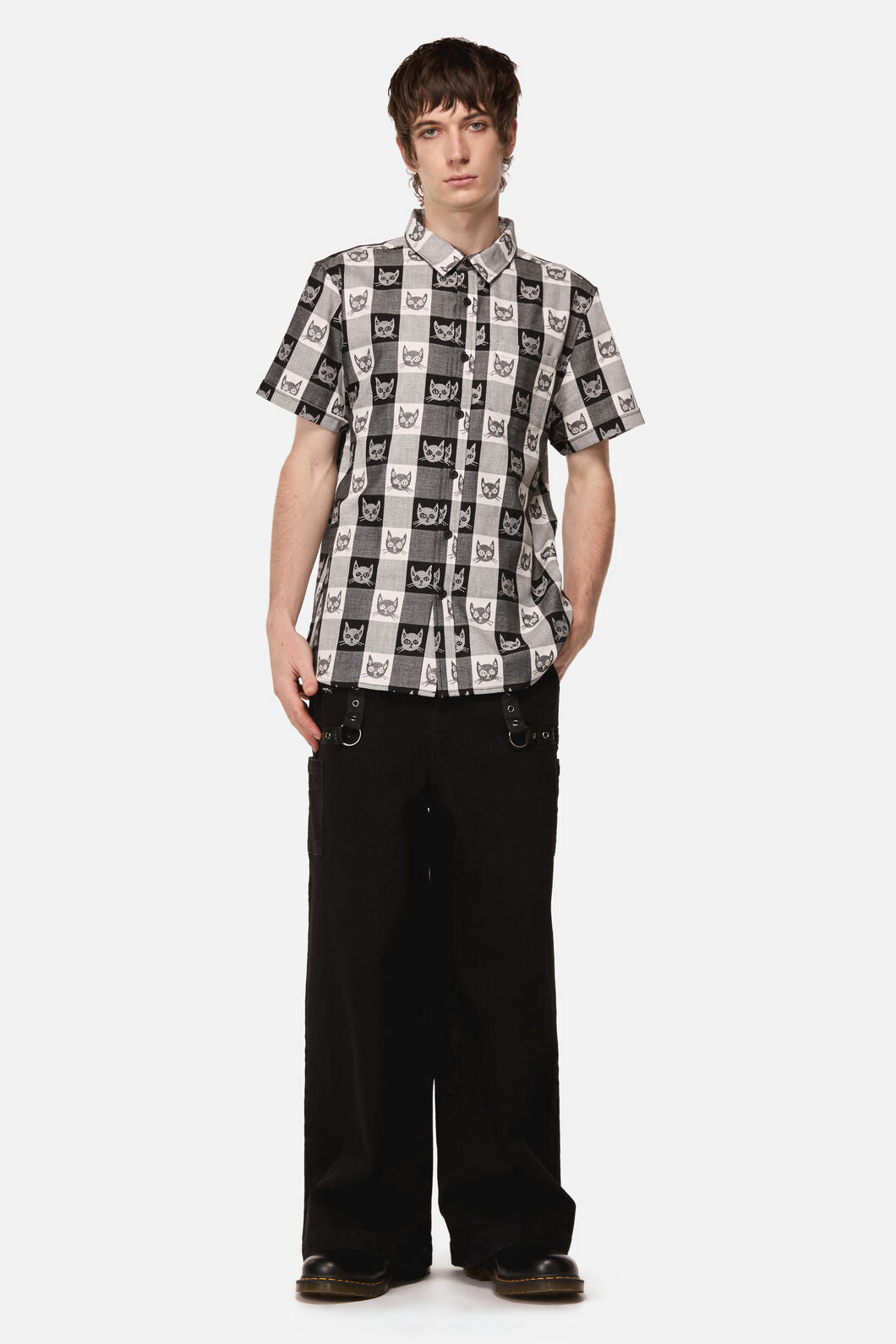 Dangerfield NZ - Atomic Cat Shirt - black-white