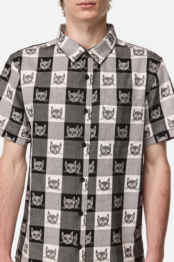 Dangerfield NZ - Atomic Cat Shirt - black-white