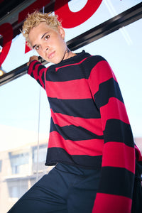 Dangerfield NZ - Jackalope Stripe Knit - black-red