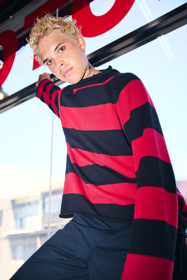 Dangerfield NZ - Jackalope Stripe Knit - black-red