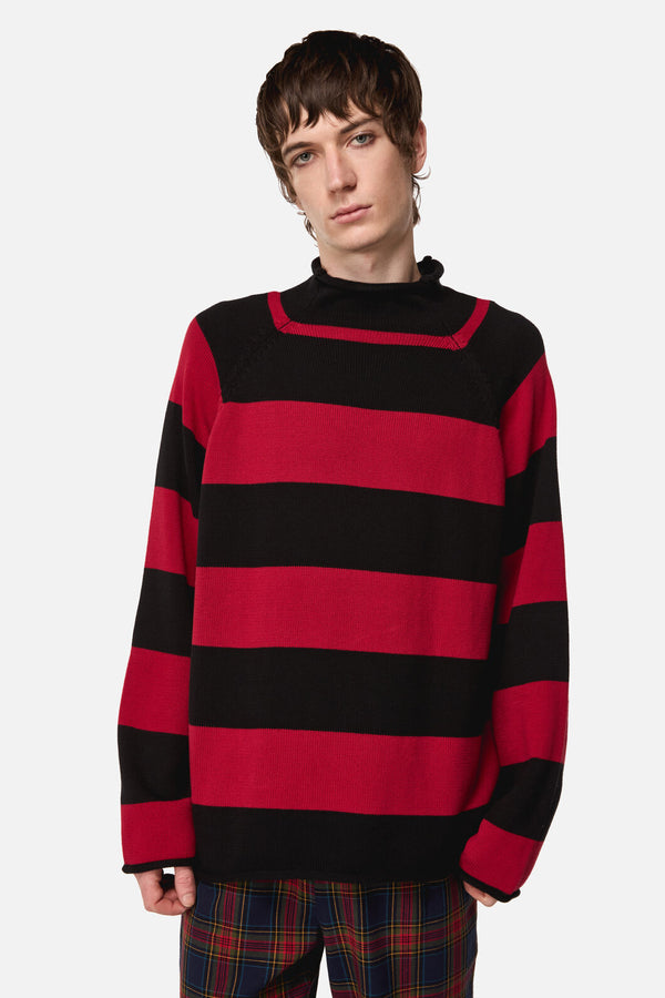 Dangerfield NZ - Jackalope Stripe Knit - black-red