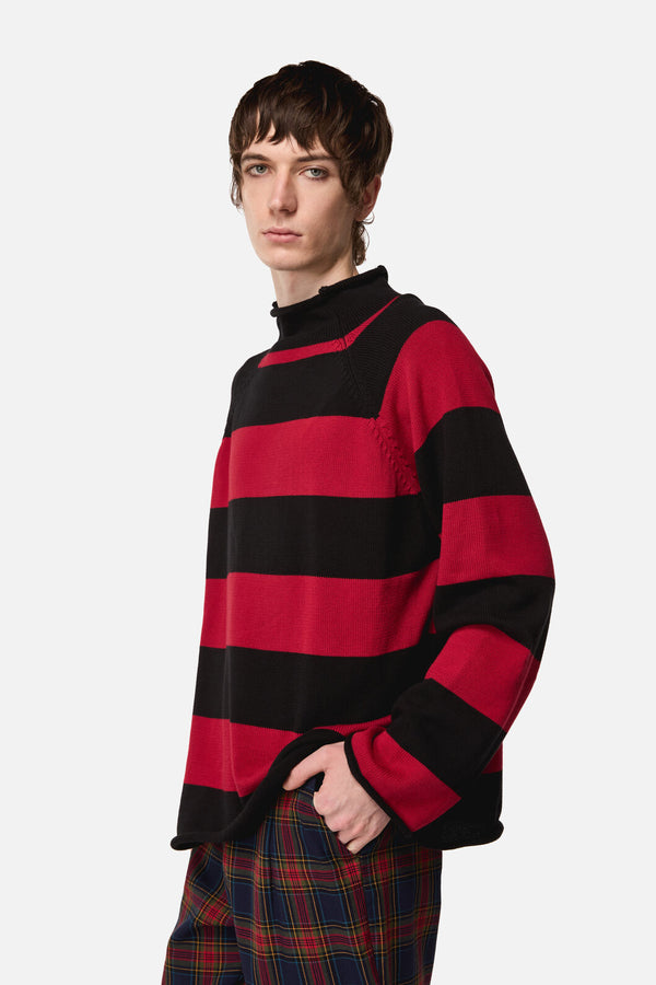 Dangerfield NZ - Jackalope Stripe Knit - black-red