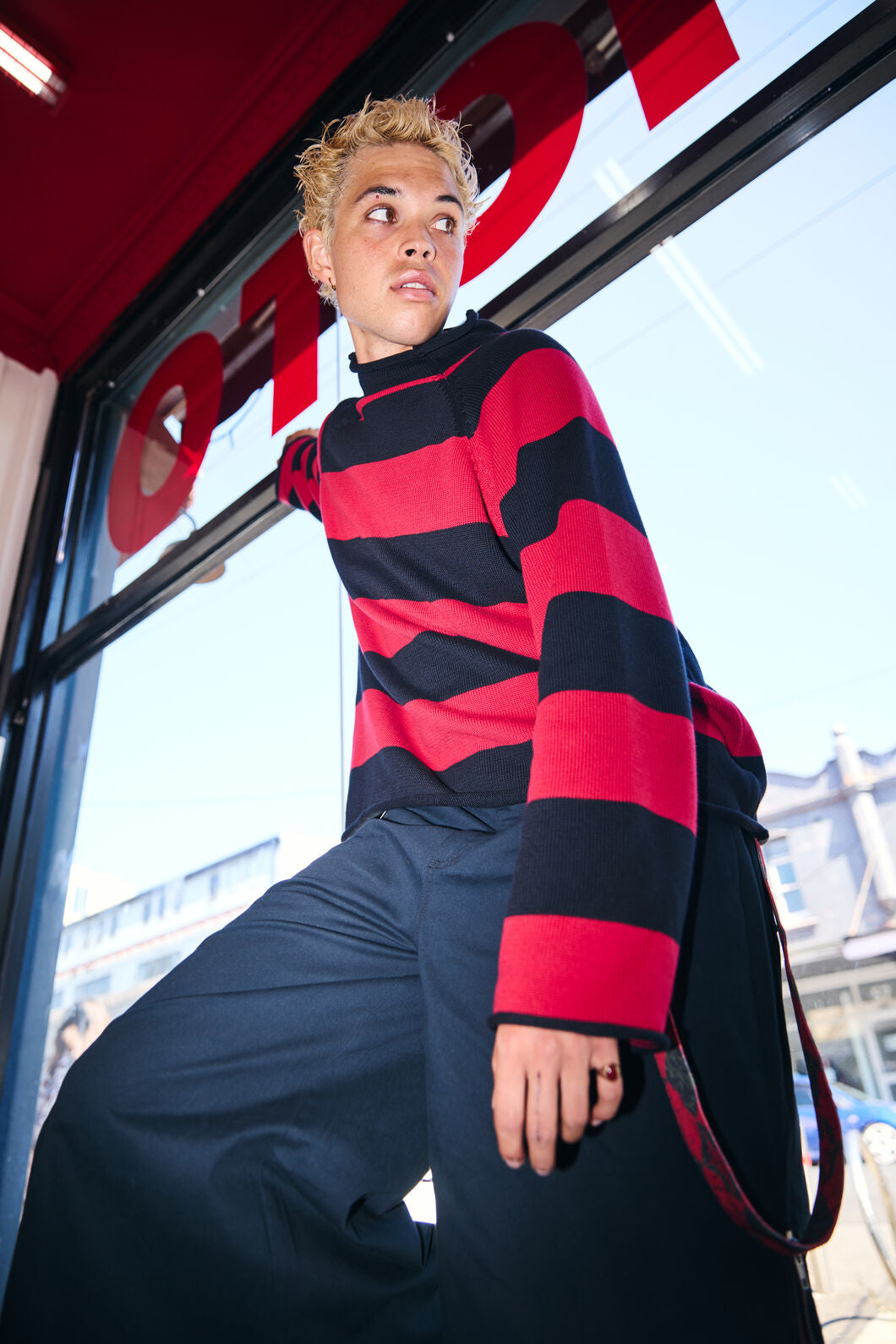 Dangerfield NZ - Jackalope Stripe Knit - black-red