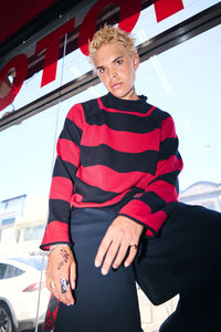 Dangerfield NZ - Jackalope Stripe Knit - black-red