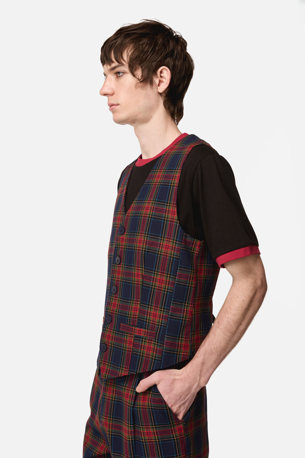 Dangerfield NZ - Antler Check Vest - multi