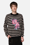 Dangerfield NZ - Creeps Goth Stripe Knit - black