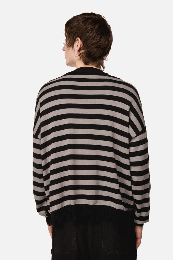 Dangerfield NZ - Creeps Goth Stripe Knit - black