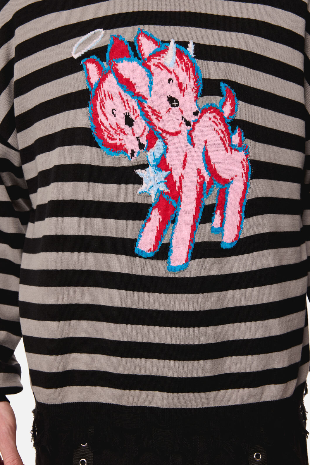 Dangerfield NZ - Creeps Goth Stripe Knit - black
