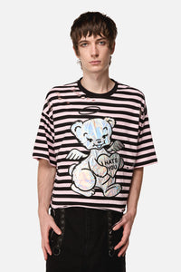 Dangerfield NZ - Hater Distressed Tee - black-pink