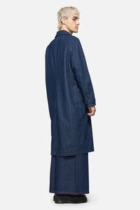 Dangerfield NZ - Anon Pin Stripe Coat - indigo