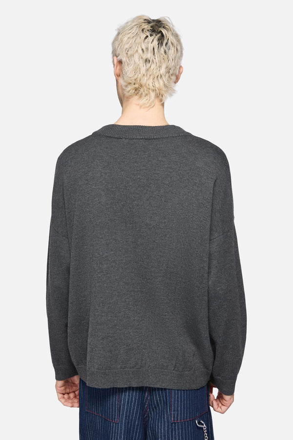 Dangerfield NZ - Tricksters Argyle Cardi - grey