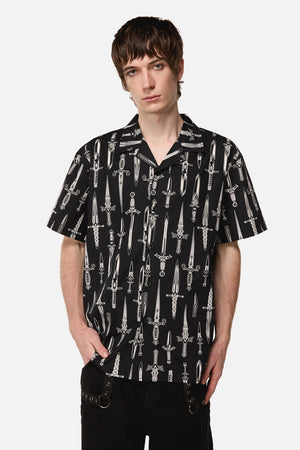 Dangerfield NZ - Dagger Goth SS Shirt - black