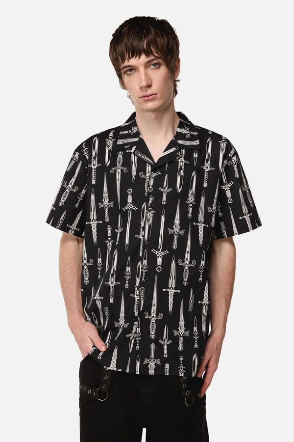 Dangerfield NZ - Dagger Goth SS Shirt - black
