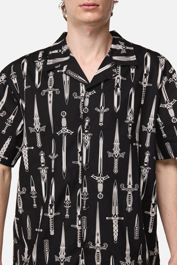Dangerfield NZ - Dagger Goth SS Shirt - black