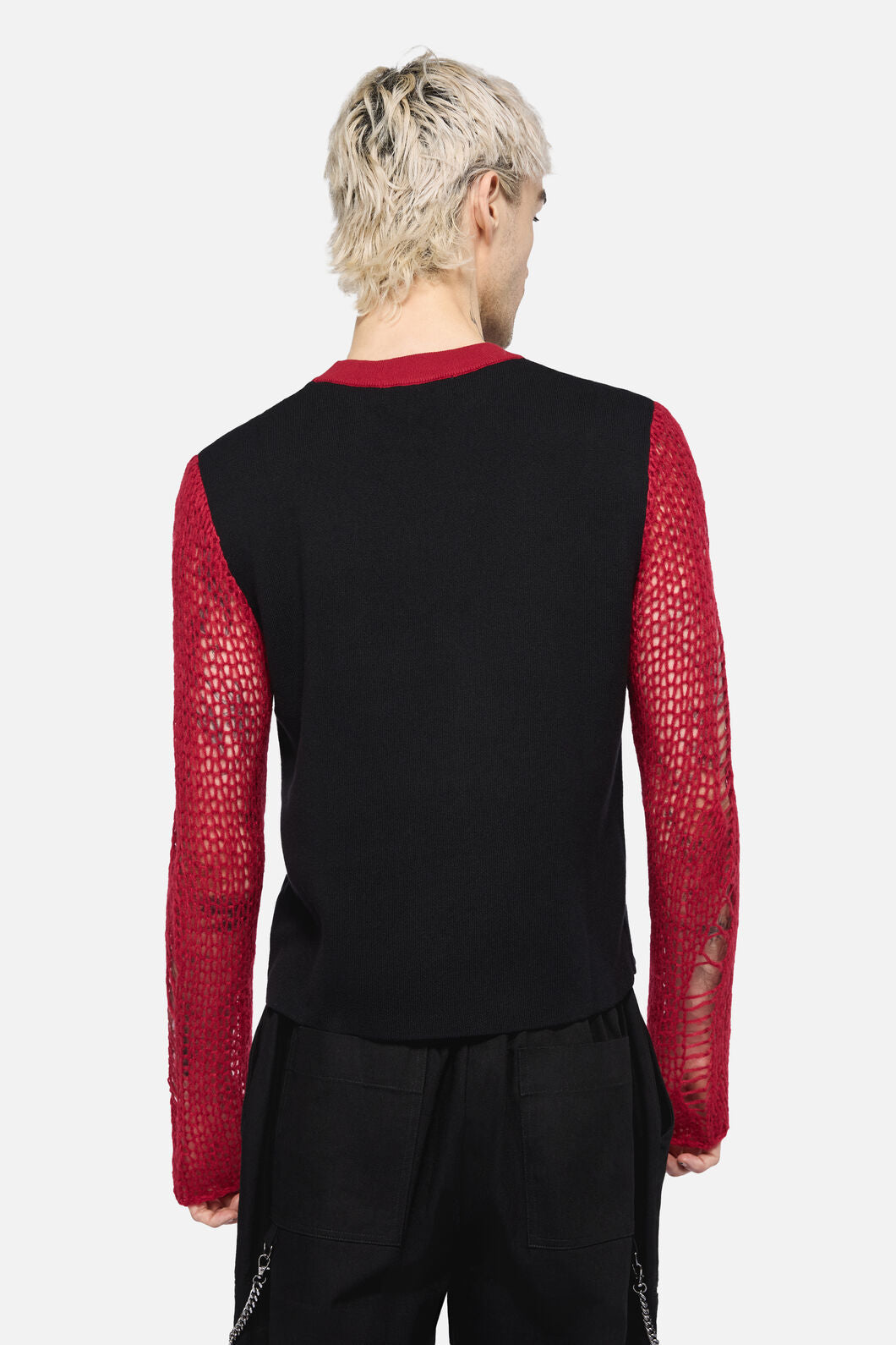 Dangerfield NZ - Dagger Goth Distressed Knit - black-red