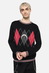 Dangerfield NZ - Argyle Moon Knit - black
