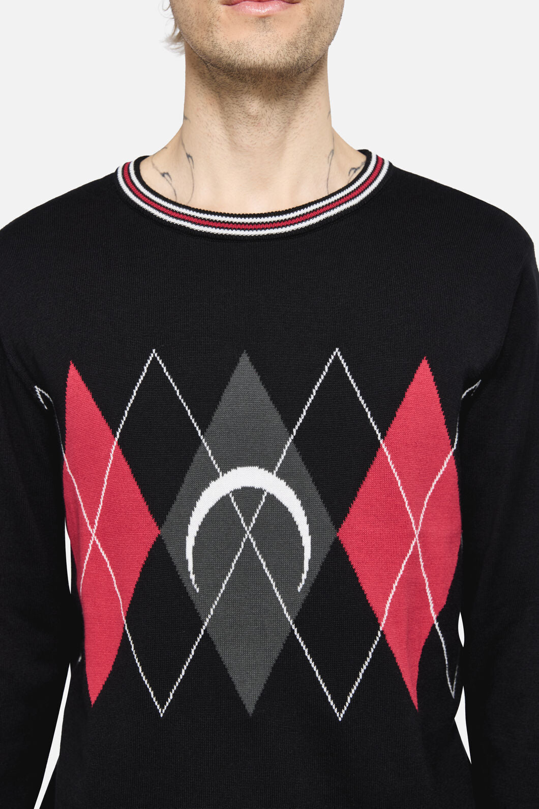 Dangerfield NZ - Argyle Moon Knit - black