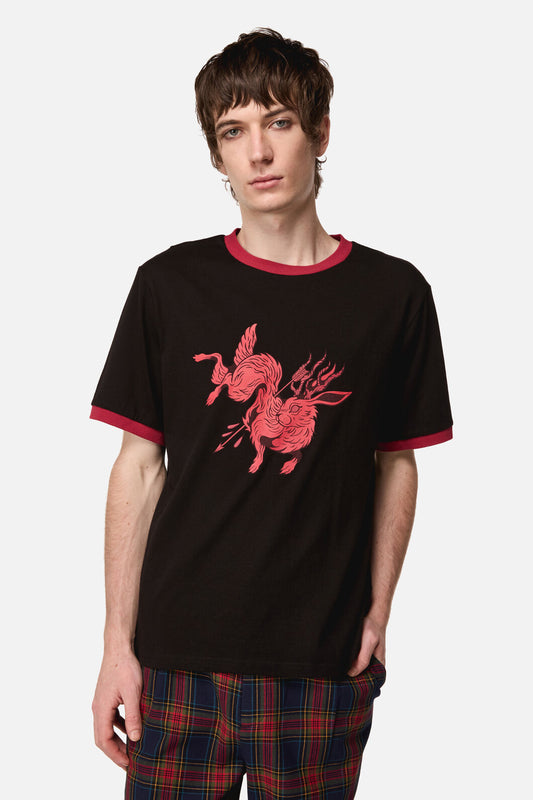 Dangerfield NZ - Jackalope Ringer Tee - black