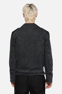 Dangerfield NZ - Punk Denim Moto Jacket - black