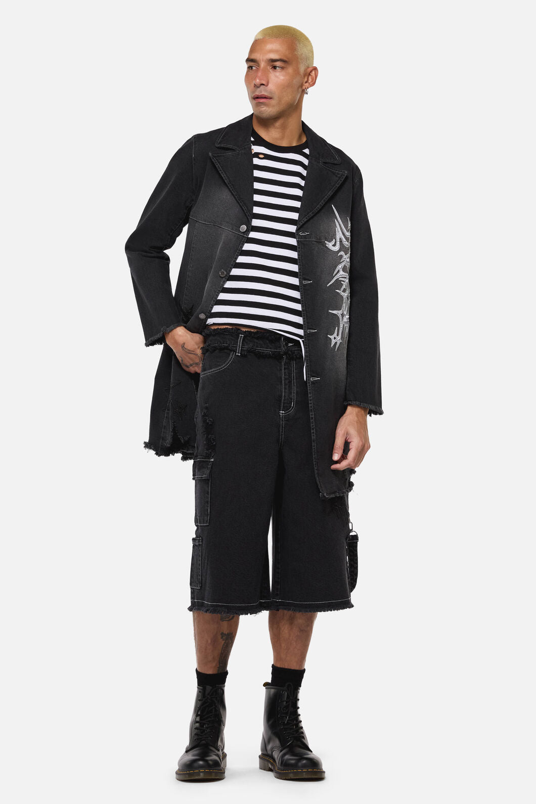 Dangerfield NZ - Y2K Sigil Denim Jacket - black