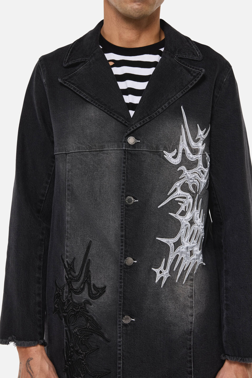 Dangerfield NZ - Y2K Sigil Denim Jacket - black