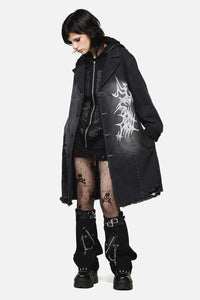 Dangerfield NZ - Y2K Sigil Denim Jacket - black