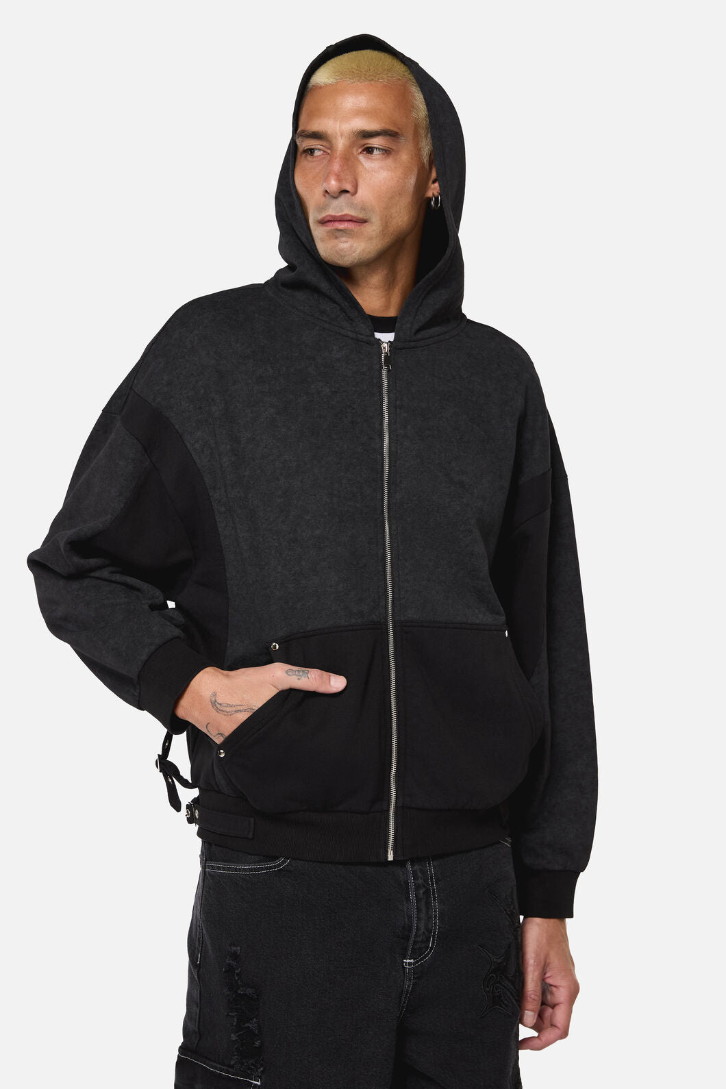 Dangerfield NZ - Goth Buckle Hoodie - black