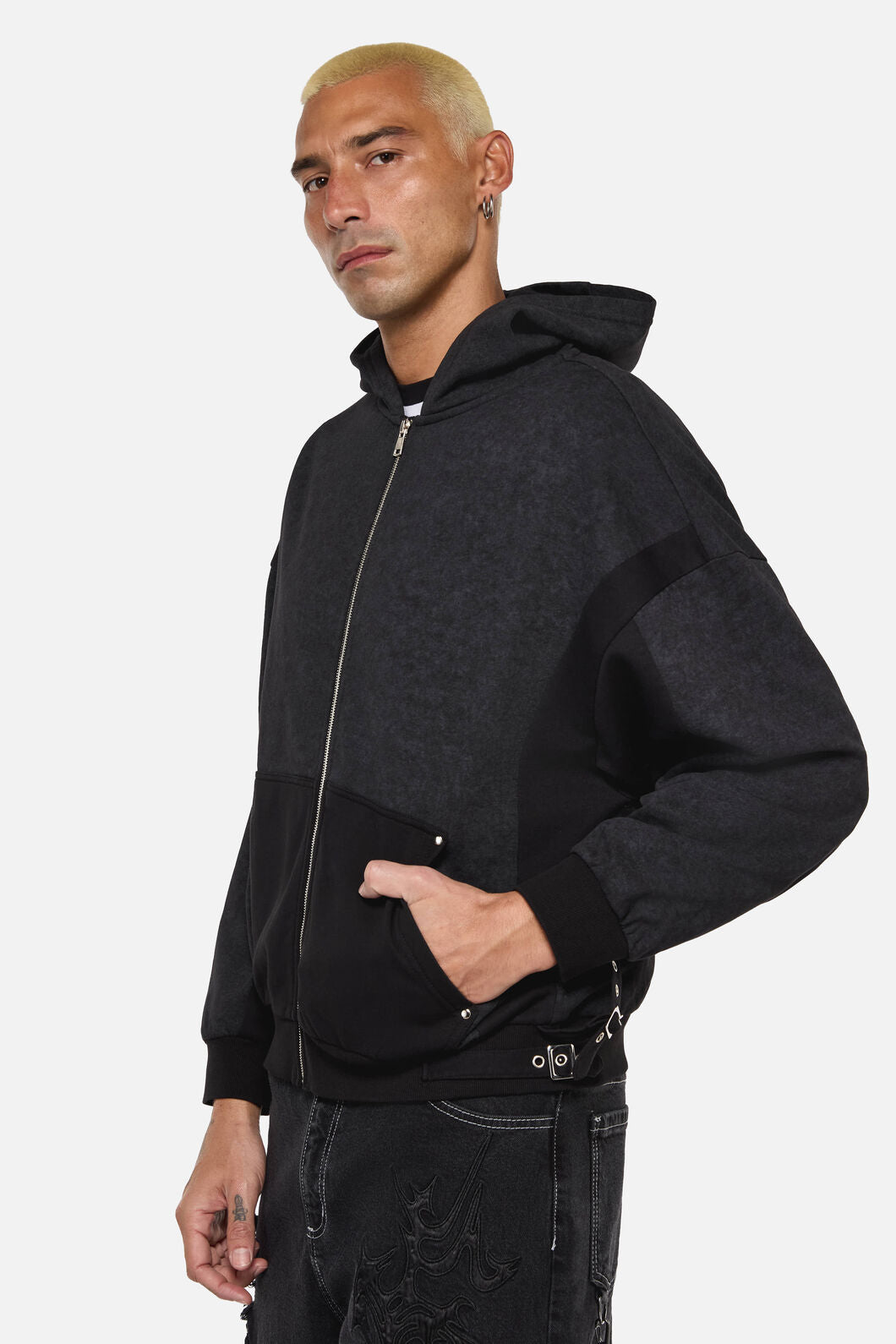 Dangerfield NZ - Goth Buckle Hoodie - black