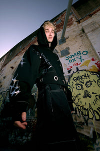 Dangerfield NZ - Y2K Sigil Eyelet Hoodie - black