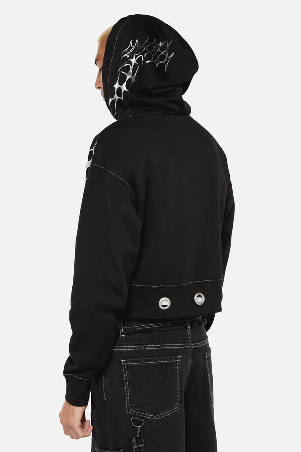 Dangerfield NZ - Y2K Sigil Eyelet Hoodie - black