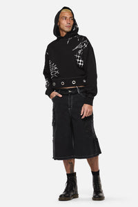 Dangerfield NZ - Y2K Sigil Eyelet Hoodie - black