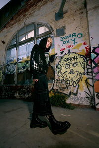 Dangerfield NZ - Y2K Sigil Eyelet Hoodie - black