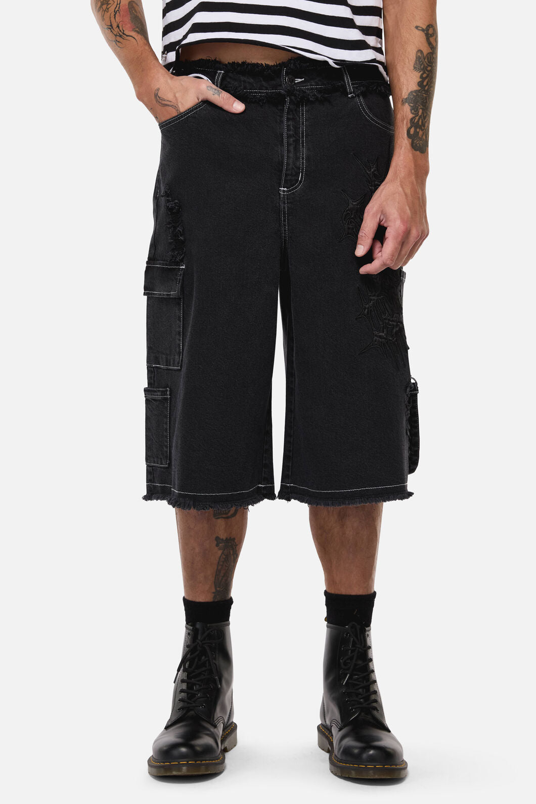 Dangerfield NZ - Y2K Sigil Wide Leg Jeans - black