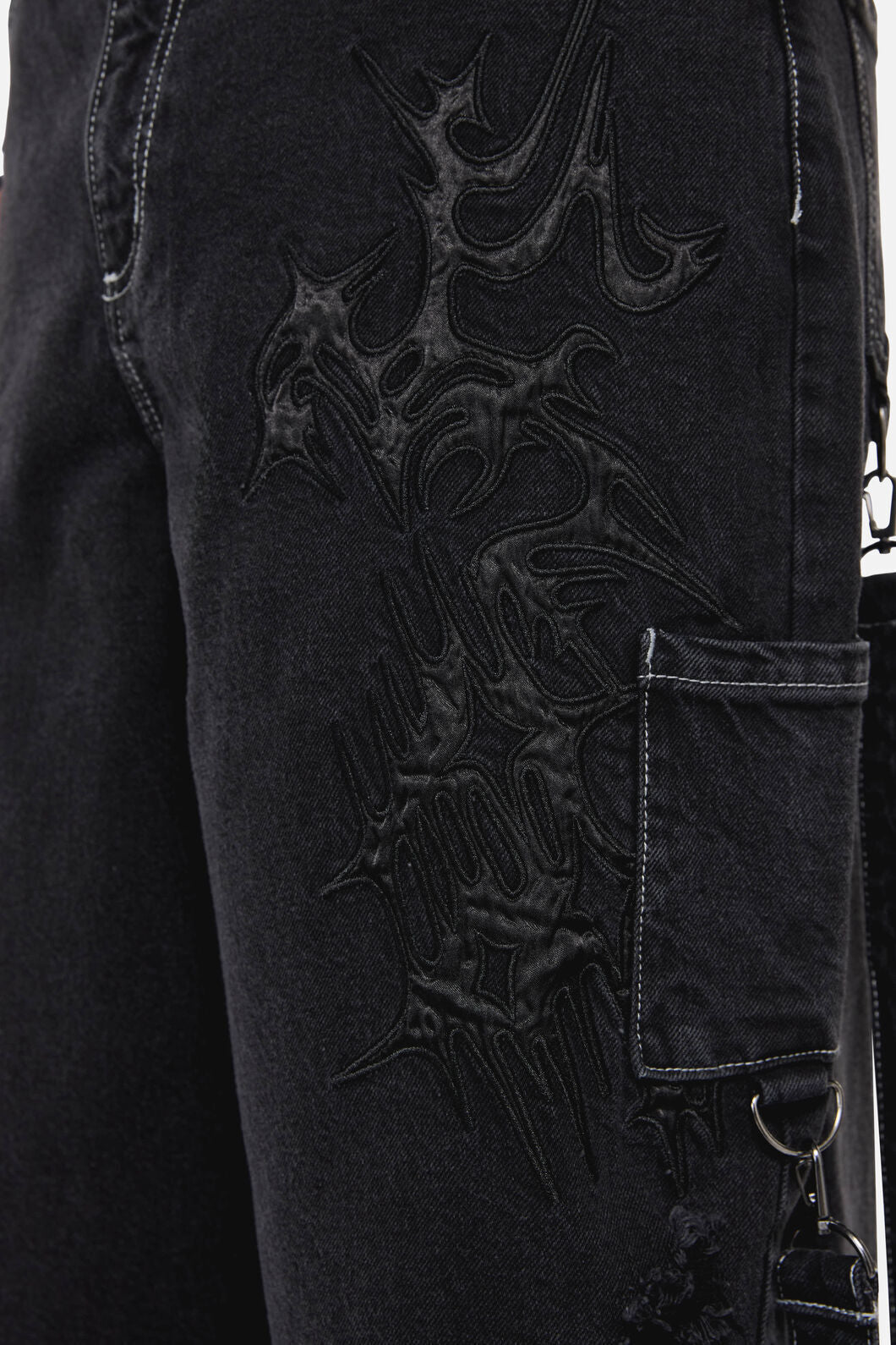 Dangerfield NZ - Y2K Sigil Wide Leg Jeans - black