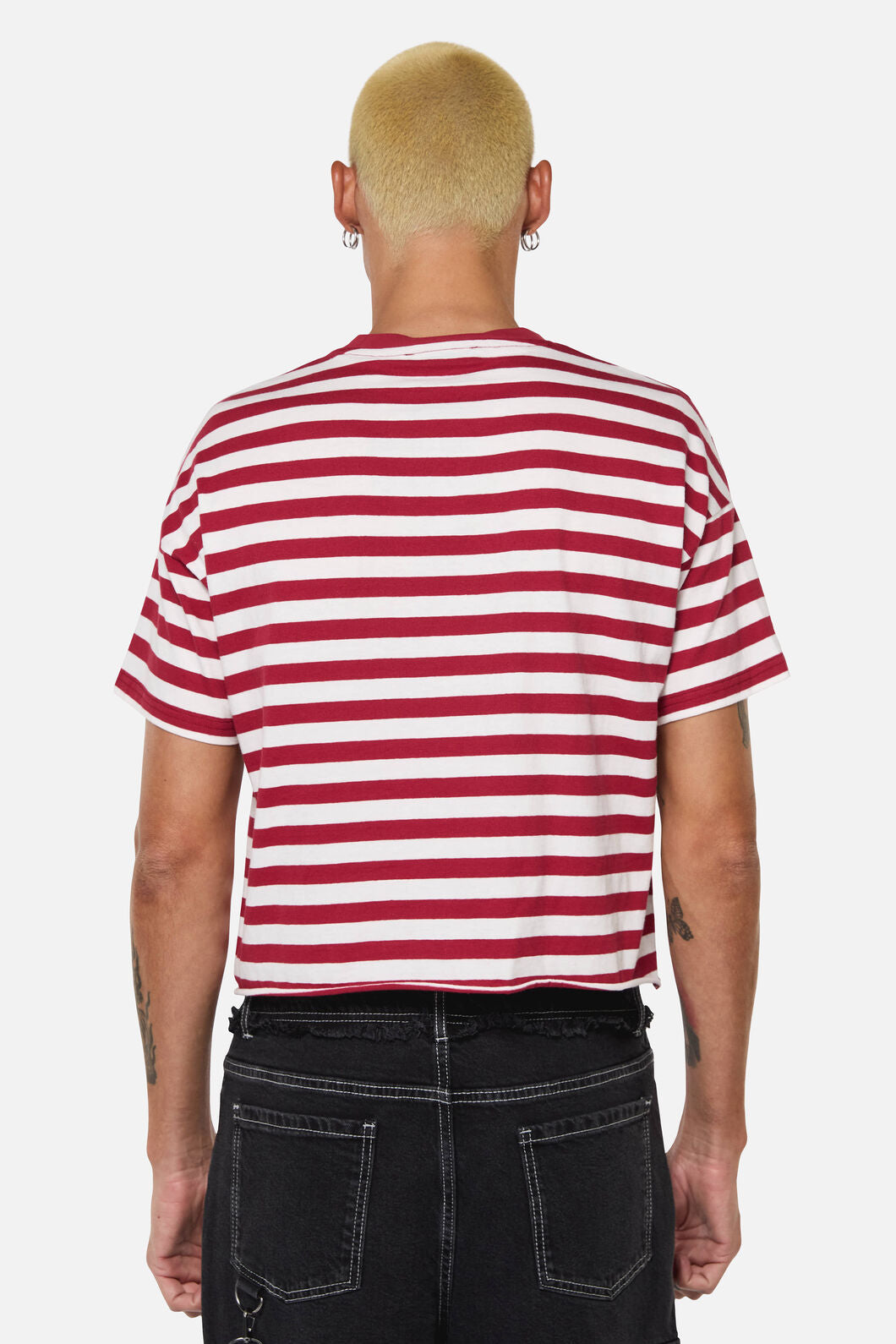 Dangerfield NZ - Mii Stripe Tee - red-cream