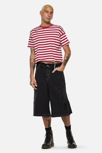 Dangerfield NZ - Mii Stripe Tee - red-cream