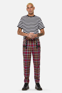 Dangerfield NZ - Crowned Tartan Pant - red
