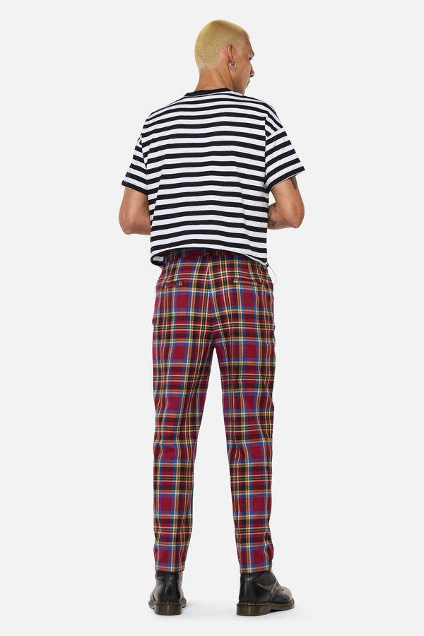 Dangerfield NZ - Crowned Tartan Pant - red